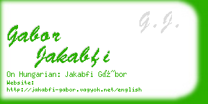 gabor jakabfi business card